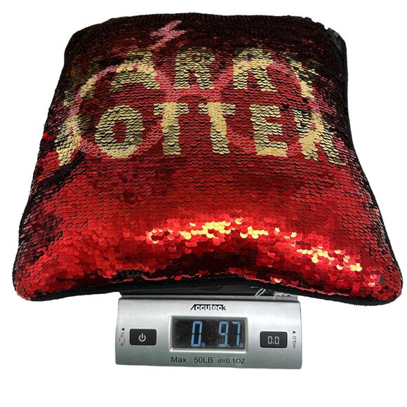Harry Potter Warner Bros Flip Sequins Reversible Small Pillow 12x12, Black Red - Picture 11 of 11